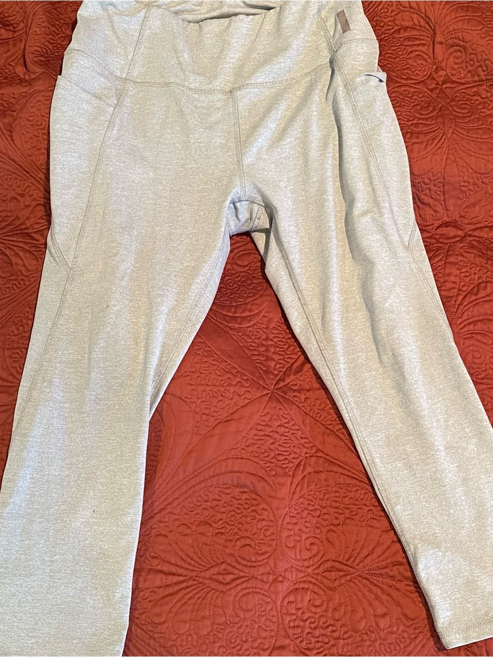 RBX Silver Light Gray Leggings with Side Pocket